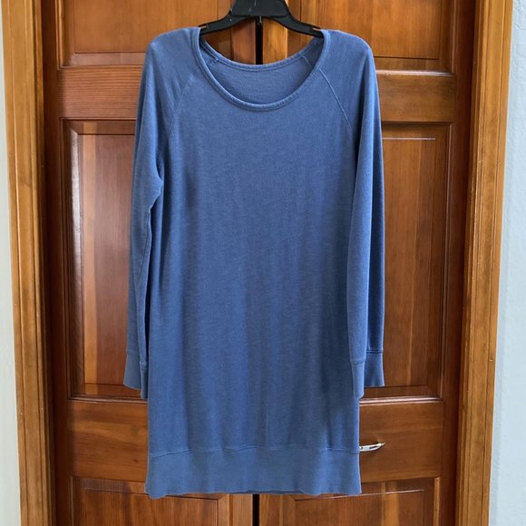 Blue Sweatshirt Dress - Size Large - Picture 1 of 4